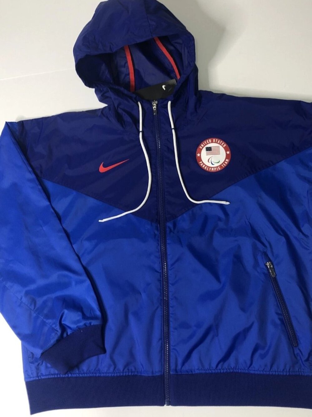 Nike Paralympic Team USA Full Zip Jacket Windbreaker Blue CT7446-451 Sz L & XL